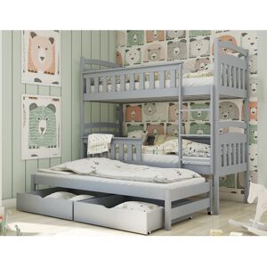 Mack + Milo Willems Single (3') Bunk Bed and Mattress with Trundle Grey Mack + Milo Willems Single (3') Bunk Bed and Mattress with Trundle Grey