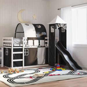 Harriet Bee Kids Bunk Bed with Trundle Black/White Single (90 x 200 cm) Harriet Bee Kids Bunk Bed with Trundle Black/White Single (90 x 200 cm)