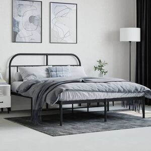 17 Stories Marlow Home Co. Metal Bed Frame With Headboard And Footboard Black 100X190 Cm European Double (140 x 200cm) 17 Stories Marlow Home Co. Metal Bed Frame With Headboard And Footboard Black 100X190 Cm European Double (140 x 200cm)