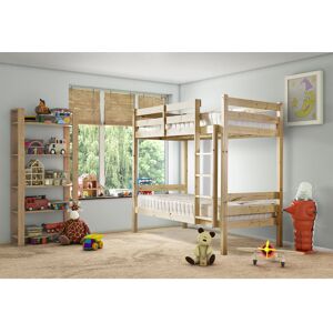 Just Kids European Single (90 x 200cm) Heavy Duty Solid Pine Bunk Bed Clear Just Kids European Single (90 x 200cm) Heavy Duty Solid Pine Bunk Bed Clear