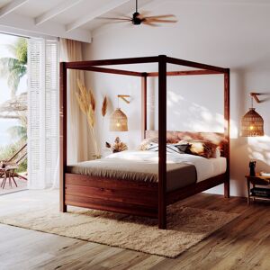 Rosalind Wheeler Desern Canopy Bed Red Wood European Kingsize (160 x 200 cm) Rosalind Wheeler Desern Canopy Bed Red Wood European Kingsize (160 x 200 cm)