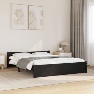 Alpen Home Bed Frame Solid Wood Black Kingsize (5') Alpen Home Bed Frame Solid Wood Black Kingsize (5')