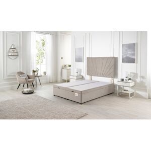 Fairmont Park Etheral End Opening Ottoman Storage Bed with Upholstered Headboard Silver Small Double Fairmont Park Etheral End Opening Ottoman Storage Bed with Upholstered Headboard Silver Small Double