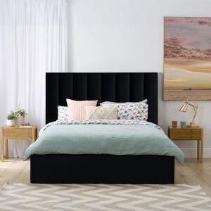 Ebern Designs Mahida Upholstered Storage Bed Black Small Double (4') Ebern Designs Mahida Upholstered Storage Bed Black Small Double (4')