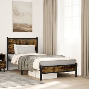 Borough Wharf Metal Bed Frame Without Mattress Smoked Oak 80X200 Cm Smoked oak 91.5cm H X 85cm W X 207cm L Borough Wharf Metal Bed Frame Without Mattress Smoked Oak 80X200 Cm Smoked oak 91.5cm H X 85cm W X 207cm L