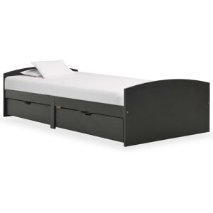 Rosalind Wheeler Ahrens Wheeler Bed Frame With 2 Drawers Honey Brown Solid Pine Wood 90X200 Cm Grey 47.5cm H X 96cm W X 204cm L Rosalind Wheeler Ahrens Wheeler Bed Frame With 2 Drawers Honey Brown Solid Pine Wood 90X200 Cm Grey 47.5cm H X 96cm W X 204cm L