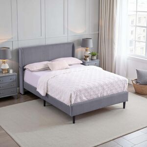 Latitude Run Dereham Cord Fabric Winged Bed Frame Ivory Light Grey Double (4'6) Latitude Run Dereham Cord Fabric Winged Bed Frame Ivory Light Grey Double (4'6)