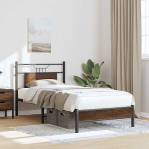 Borough Wharf Bed Frame Without Mattress Brown Oak 140X200 Cm Engineered Wood Brown Oak Single (3') Borough Wharf Bed Frame Without Mattress Brown Oak 140X200 Cm Engineered Wood Brown Oak Single (3')