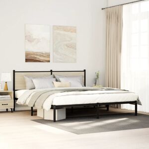 Borough Wharf Metal Bed Frame Without Mattress Sonoma Oak Small Double Brown 91.5" H x 166" W x 207" D Borough Wharf Metal Bed Frame Without Mattress Sonoma Oak Small Double Brown 91.5" H x 166" W x 207" D