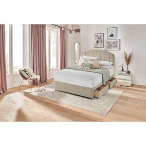 Silentnight upholstered premium Divan bed - base only Sand Double (4'6) Silentnight upholstered premium Divan bed - base only Sand Double (4'6)