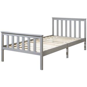 Three Posts Aadi Solid Wood Shaker Bed Frame Grey Small Double (4') Three Posts Aadi Solid Wood Shaker Bed Frame Grey Small Double (4')