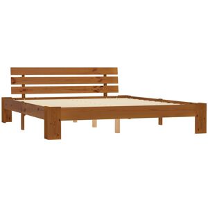 Latitude Run vidaXL Bed Frame Solid Pine Wood Honey Brown Super King (6') Latitude Run vidaXL Bed Frame Solid Pine Wood Honey Brown Super King (6')