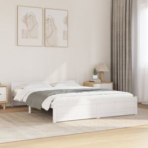 Marlow Home Co. Bed Frame Solid Wood white King (5') Marlow Home Co. Bed Frame Solid Wood white King (5')