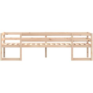 Harriet Bee Kids' Bed Frame Without Mattress White 90X200 Cm Solid Wood Pine Natural Single (90 x 190 cm) Harriet Bee Kids' Bed Frame Without Mattress White 90X200 Cm Solid Wood Pine Natural Single (90 x 190 cm)