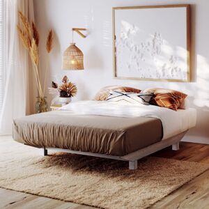 Ebern Designs Hardison Bed Frame Grey Wood European Double (140 x 200 cm) Ebern Designs Hardison Bed Frame Grey Wood European Double (140 x 200 cm)