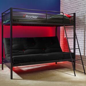 X Rocker Stronghold (4'6) High Sleeper Bunk Bed Black X Rocker Stronghold (4'6) High Sleeper Bunk Bed Black