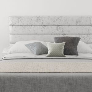 Latitude Run Platt Upholstered Headboard Velvet Silver Small Double (4') Latitude Run Platt Upholstered Headboard Velvet Silver Small Double (4')