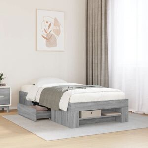 Lark Manor Bed Frame Without Mattress Black 120X190 Cm Small Double Engineered Wood Grey Sonoma European Single (90 x 200 cm) Lark Manor Bed Frame Without Mattress Black 120X190 Cm Small Double Engineered Wood Grey Sonoma European Single (90 x 200 cm)
