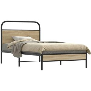 Borough Wharf bed frame without mattress made of smoked oak wood Smoked oak 80 cm W x 200 cm D Borough Wharf bed frame without mattress made of smoked oak wood Smoked oak 80 cm W x 200 cm D