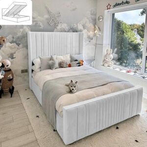 Brayden Studio Zeta Upholstered UK Small Double - DE 120 X 190 Cm Bed Ice 142cm H X 132cm W X 208cm L Brayden Studio Zeta Upholstered UK Small Double - DE 120 X 190 Cm Bed Ice 142cm H X 132cm W X 208cm L