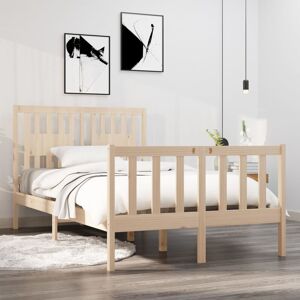 Alpen Home Bed Frame Solid Wood Beige Small Double (120 x 190 cm) Alpen Home Bed Frame Solid Wood Beige Small Double (120 x 190 cm)
