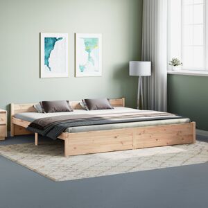 Marlow Home Co. Bed Frame Solid Wood Light Brown European Single (90 x 200cm) Marlow Home Co. Bed Frame Solid Wood Light Brown European Single (90 x 200cm)