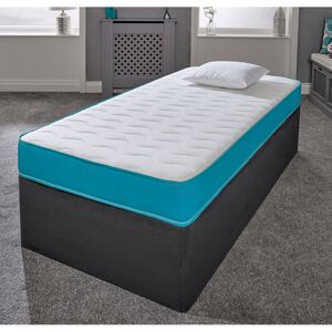 Symple Stuff Cooltouch Essentials Wave Teal Blue Micro Quilted Hybrid Memory Foam Spring Mattress Small Single (2'6) Symple Stuff Cooltouch Essentials Wave Teal Blue Micro Quilted Hybrid Memory Foam Spring Mattress Small Single (2'6)