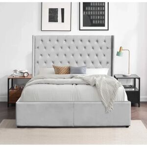 Rosdorf Park Lynnea Upholstered Ottoman Bed gray 100.0 H x 143.0 W x 208.0 D cm