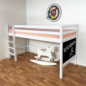 Isabelle & Max Matthes Hardwood Mid Sleeper Bed with Blackboard White Small Single Short (75 x 160cm) Isabelle & Max Matthes Hardwood Mid Sleeper Bed with Blackboard White Small Single Short (75 x 160cm)