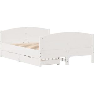 ClassicLiving Bed Frame Without Mattress Solid Wood Pine White Small Double (4') ClassicLiving Bed Frame Without Mattress Solid Wood Pine White Small Double (4')