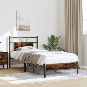 Borough Wharf Bed Frame Without Mattress Brown Oak 140X200 Cm Engineered Wood Smoked Oak European Single (90 x 200cm) Borough Wharf Bed Frame Without Mattress Brown Oak 140X200 Cm Engineered Wood Smoked Oak European Single (90 x 200cm)