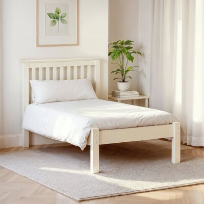 Mack + Milo Scoggins Bed Frame Stone White Single (3') Mack + Milo Scoggins Bed Frame Stone White Single (3')