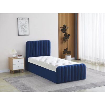 Fairmont Park Ottoman Storage Bed velvet gas lift up and 1 Mattress Blue Single (3') Fairmont Park Ottoman Storage Bed velvet gas lift up and 1 Mattress Blue Single (3')