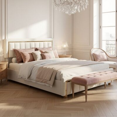 Canora Grey Velvet Ottoman Bed, Glam Upholstered Storage Frame With Trim Black European Double (140 x 200 cm) Canora Grey Velvet Ottoman Bed, Glam Upholstered Storage Frame With Trim Black European Double (140 x 200 cm)