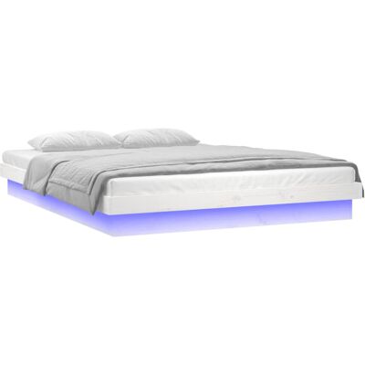 Metro LED Bed Frame Solid Wood White 120 x 200cm Metro LED Bed Frame Solid Wood White 120 x 200cm
