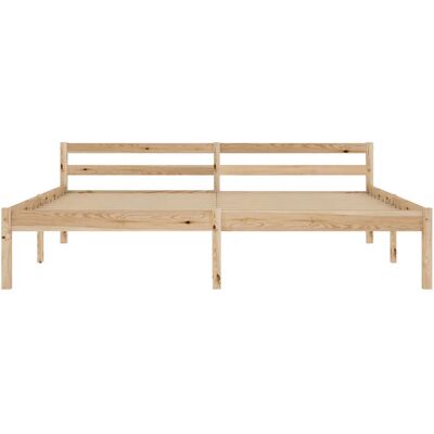 Latitude Run vidaXL Bed Frame Solid Pine Wood Natural Super King (6') Latitude Run vidaXL Bed Frame Solid Pine Wood Natural Super King (6')