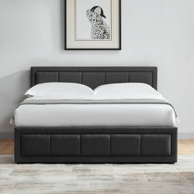 Latitude Run Ottoman Fabric Lift Up Storage Bed , UKFR Certified Dark Grey Double (4'6) Latitude Run Ottoman Fabric Lift Up Storage Bed , UKFR Certified Dark Grey Double (4'6)