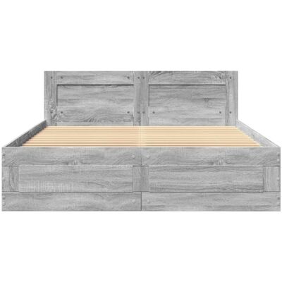 Latitude Run Bed Frame With Headboard Without Mattress Smoked Oak 140X200 Cm Grey Sonoma European Double (140 x 200 cm) Latitude Run Bed Frame With Headboard Without Mattress Smoked Oak 140X200 Cm Grey Sonoma European Double (140 x 200 cm)