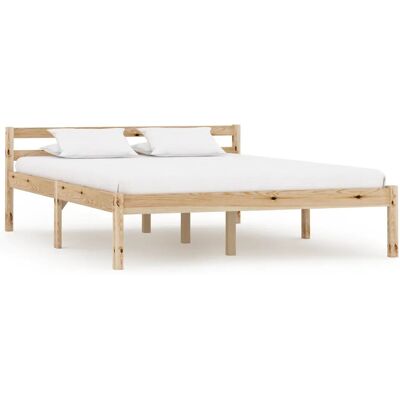 Latitude Run vidaXL Bed Frame Solid Pine Wood Natural European Double (140 x 200 cm) Latitude Run vidaXL Bed Frame Solid Pine Wood Natural European Double (140 x 200 cm)