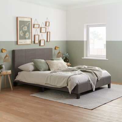 ClassicLiving Beckey Upholstered Bed Frame Grey Single (3') ClassicLiving Beckey Upholstered Bed Frame Grey Single (3')