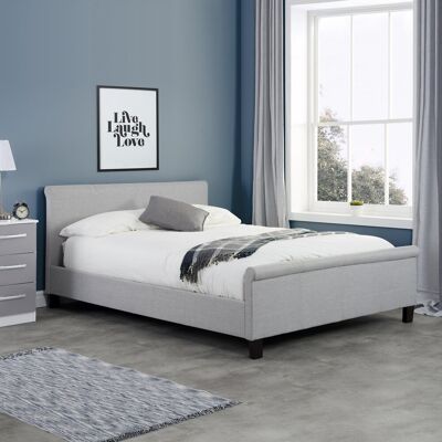 Zipcode Design Farren Upholstered Bed Frame Grey Small Double (4') Zipcode Design Farren Upholstered Bed Frame Grey Small Double (4')
