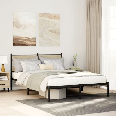 Borough Wharf Bed Frame Without Mattress With Headboard Sonoma Oak 160 X 200 cm Borough Wharf Bed Frame Without Mattress With Headboard Sonoma Oak 160 X 200 cm
