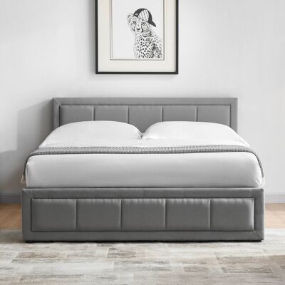 Latitude Run Ottoman Fabric Lift Up Storage Bed , UKFR Certified Light Grey Double (4'6) Latitude Run Ottoman Fabric Lift Up Storage Bed , UKFR Certified Light Grey Double (4'6)