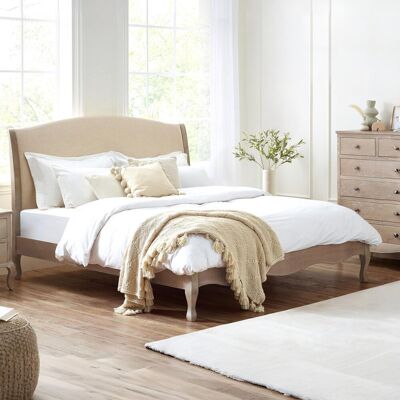Fernleaf Felicity Upholstered Bed Frame Oatmeal/Limed Oak Super King (6') Fernleaf Felicity Upholstered Bed Frame Oatmeal/Limed Oak Super King (6')