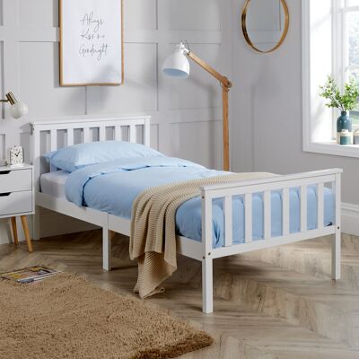 Three Posts Koelb Bed Frame White European Single Three Posts Koelb Bed Frame White European Single