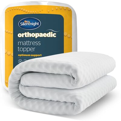 Silentnight Silentinight 3Cm Orthopaedic Mattress Topper White Small Double (4') Silentnight Silentinight 3Cm Orthopaedic Mattress Topper White Small Double (4')