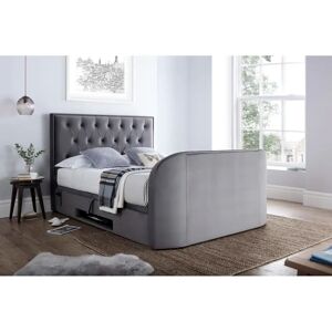 17 Stories Ameriga Upholstered TV Bed gray 129.0 H x 189.0 W x 237.0 D cm