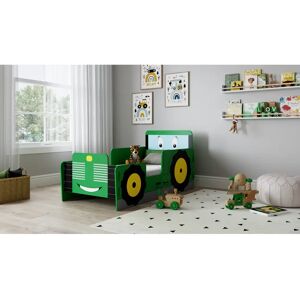 Mack + Milo Lemanski Cot Bed / Toddler (70 x 140cm) Cars Bed black/green/yellow 80.0 H x 78.0 W x 147.0 D cm