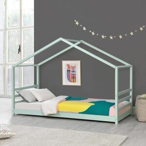 Harriet Bee Sheppard Solid Wood House Beds green 142.0 H x 98.0 W x 206.0 D cm