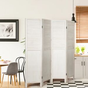 House of Hampton Waller 160Cm W x 170Cm H 4 - Panel Folding Room Divider gray 170.0 H x 160.0 W x 2.0 D cm